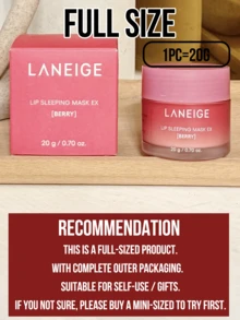 Laneige 兰芝唇部睡眠面膜,20克/0.7盎司 - 畅销产品,经皮肤科医生测试,蕴含浆果提取物和3%乳木果油,4周内改善唇纹,提升唇部光泽,滋养干燥/皲裂的双唇,夜间修护,妆前打底,适合敏感/受损唇部肌肤 - 蘭芝睡眠唇膜 莓果味 - 查看 5