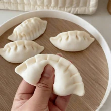 New Dumpling Squishy Toy, Realistic Folded Texture Design, Slow Rebound Soft Touch, Stress Relief, With Small Hanging Chain For Portable Decor, Desk Ornament, Silicone, Random Color Pendant, Birthday Gift, Ideal Gift, Surprise Gift, Holiday Gift, Couple Gift, Christmas Gift - Multicolor - View 2
