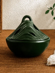 1个深绿色山形香炉，复古裂纹釉香薰炉，禅意陶瓷风格烟雾瀑布香炉，客厅卧室茶室办公室美学冥想装饰，复古家居装饰礼品 - 蒼山香爐 - 查看 8