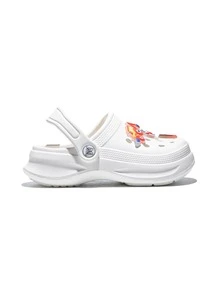 HOEASE Youngsters' Garden Clogs, EVA Non-Slip Beach Shoes, Breathable Slip-On Design With Luminous Cartoon Charms For Boys And Girls, All-Season Footwear - White - View 5