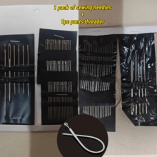 1 pieza Enhebrador de hilo de coser eficiente, fácil de enhebrar sin esfuerzo, adecuado para diversos trabajos de costura, herramienta de costura doméstica, enhebrador de cordón, herramienta de enhebrado de cordón suave, banda elástica multifuncional, anillo auxiliar de cinta tejida, aplicable para todas las estaciones - A - Ver 18