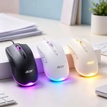 Acer OMW030 Wired Gaming Mouse With Cool Backlighting, Ergonomic Design, Suitable For Desktops And Laptops, Colorful Ambient Backlighting, Ideal For Home And Dormitory Computers - View 10