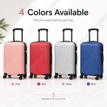 16"/20" Compact Short-Trip Luggage, 360° Smooth Rotating Wheel System, Suitable For Business Commute And Weekend Getaway - Pink - View 3