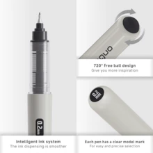 2/3/4支細線繪圖墨水筆套組 - 描筆，筆尖尺寸 0.2/0.3/0.4/0.5mm，適用於細緻素描、相簿、日記、輪廓線、流暢花卉與手繪藝術作品，返校季 - 多色 - 查看 8