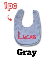 1/3/5pcs, Custom Embroidered Name Baby Bibs, Soft Cotton Gauze, Adjustable Snap Closure, Personalized Bibs For Baby Shower, Newborn Gift, Daily Feeding, Drool Proof, Cute Neutral Colors, High-Quality Baby Essentials - Multicolor - View 24