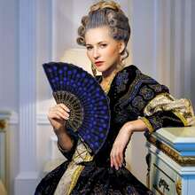 3Pcs D EXCEED Handheld Floral Folding Fans For Women, Chinese Japanese Charming Elegant Vintage Retro Style For Birthday Dancing Cosplay Wedding And Events - Sequins - View 8