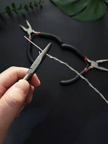 Portable Mini Needle Nose Pliers, Non-Slip Grip Multi-Function Small Pliers, Black Handle With Teeth Precision Model, Jewelry Beading Making Tool, Suitable For Home Repair, Wire Cutting, DIY Crafts And Summer Interest Creation - Pliers - View 6