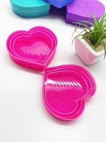 Green Stackable Heart-Shaped Silicone Tray, 3 Sizes Available, Diamond Painting Bead Sorting Tray, Multi-Purpose Storage Tray, Suitable For DIY Crafts, Jewelry, Small Parts Storage, Organizing Tool, Perfect For Craft Enthusiasts, Beginners, Adults, Children - Drill Disk - View 5