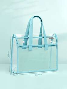 Bolsa de documentos A4 con doble cremallera - Bolsa de documentos de doble capa con solapa horizontal de sarga de PP y asa retráctil. Cuenta con un panel frontal transparente para una fácil identificación, gran capacidad, ligera y duradera, perfecta para la oficina y la escuela; puede contener documentos de tamaño A4 y carta, proporcionando una solución de almacenamiento que ahorra espacio, esencial para estudiantes. Temporada de regreso a la escuela - Multicolor - Ver 16