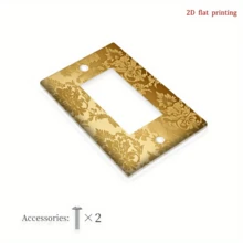 1 cái [in 2D] Bảng điều khiển công tắc đèn họa tiết hoa vàng, thích hợp cho nhà bếp, nhà nông thôn, phòng ngủ, phòng tắm, trang trí nghệ thuật, không dùng pin, không dây, phù hợp với công tắc tiêu chuẩn. - Nhiều màu - Xem 13