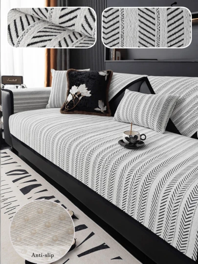 1 chiếc đệm sofa vải nhung mềm mại, phong cách tối giản hiện đại, họa tiết hình học, chống trượt, dùng được cả bốn mùa, thân thiện với thú cưng, có thể giặt máy, phù hợp trang trí sofa phòng khách, phòng ngủ, phòng ăn, trang trí nhà cửa mùa hè và mùa thu.