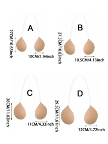 Damen trägerloser unsichtbarer Klebe-BH, wiederverwendbarer selbstklebender Silikon-BH ohne Rücken, Push-Up Lift, rutschfest, geeignet für trägerlose Kleider, Badeanzüge, Bikinis, Strand, Schwimmen, Hochzeit, Braut, Abendparty, Reise-Essential - mehrfarbig - Übersicht 2
