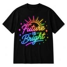 Playera de Graduada para Mujer, Camiseta de Algodón Cómoda con Diseño "Future Is Bright", Perfecta para Celebrar la Graduación 2026 - Negro - Ver 9
