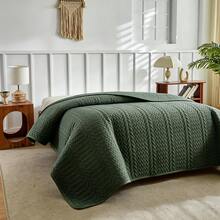 1 buah Sprei Berukuran Besar, Ringan, Lembut, dan Berlapis, Warna Hijau Militer, Cocok untuk Semua Musim, Musim Semi & Musim Panas - Hijau Tentara - View 10
