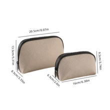 Bolsa de cosméticos portátil de gran capacidad, organizador multifuncional, bolsa de almacenamiento de maquillaje elegante y minimalista, organizador de alta calidad - Ver 4
