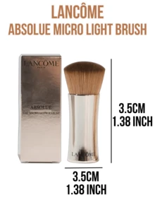 Lancôme 兰蔻菁纯柔光粉底刷，超柔软浓密刷毛，完美遮瑕，轻巧便携，优雅银金金属手柄搭配渐变白粉设计，奢华美妆工具，轻松晕染，适合日常使用、旅行及送礼。 - 摩卡棕 - 查看 4