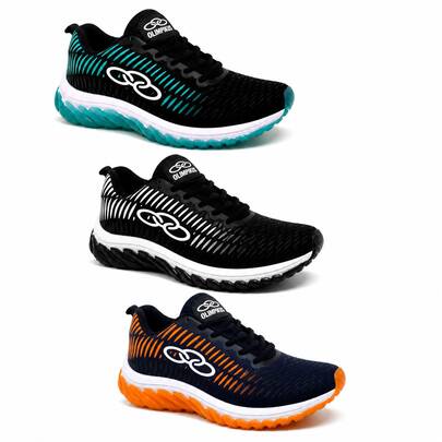 Kit 3 Pares Tênis Esportivo Academia Caminhada ao ar livre confortável Lançamento Sapato Unissex p/ Corrida