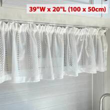 1pc Spring/Summer White Chiffon Breathable Simple Solid Color Table Skirt, Suitable For Home Party, Holiday Celebration, Living Room, Kitchen, Cabinet, Cafe, Restaurant, Daily Decor - White - View 8