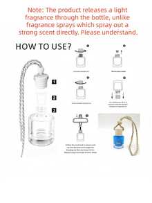 Car Hanging Aroma Refill Bottle, Christmas, Anniversary, Odor Eliminator, Air Freshener, Essential Oil Diffuser, Car Accessories, Deodorizer, Suitable For Car And Home - A - View 6