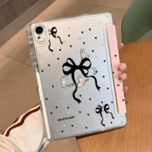 适用于 Redmi Pad2 11 英寸平板电脑的保护套，亚克力背板，三折式平装保护套，适用于 Pad SE 11 英寸 2023 平板电脑，兼容华为 MatePad SE 11 英寸/MatePad 11.5 S 平板电脑，MatePad 保护套，适用于 iPad 第 10 代的保护套，适用于 iPad 第 11 代的保护套 - 無色 - 查看 6