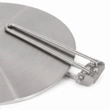 Adaptador para inducción de acero inoxidable, placa difusora de calor con mango plegable, accesorio de cocina para calentamiento. - Ver 4