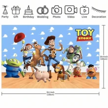 西部牛仔主题派对背景和横幅套装，蓝天白云背景搭配牛仔图案旗帜，适合生日派对甜点桌装饰。 - 卡通背景布 - 查看 7