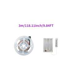 Lampu Strip LED RGB Bertenaga 3 Baterai AA (Baterai Tidak Termasuk), Kontrol 3 Tombol, 20 Warna Statis, Lampu LED Fleksibel Perekat Diri untuk Dekorasi Kamar Tidur, Pesta, dan Perkemahan - Kotak Baterai 3 Kunci - View 14
