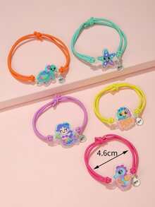 Bộ 5 chiếc vòng tay co giãn hình khủng long, động vật biển, gấu Koala hoạt hình dễ thương dành cho bé gái. - Nhiều màu - Xem 4