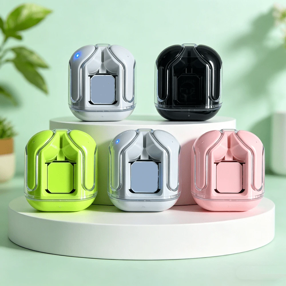 Original T2 TWS Transparent Wireless Bluetooth Earphones, HIFI Sound Quality Wireless Earphones, High-Quality Bluetooth 5.3 Earphones - Multicolor - View 1