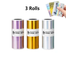 Holographic Continuous Sticker Paper, Self-Adhesive Thermal Labels Compatible With Mini Portable Printers, Multi-Purpose Holographic Stickers For Names, Gift Wrapping, Holiday Parties & DIY Decoration - View 11