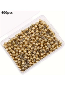 200/400入金屬大頭圖釘 世界地圖圖釘 軟木板布料標記用 1/8英吋塑膠大頭圓球圖釘 辦公室軟木板固定釘 - 彩色 - View 18