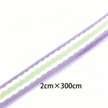 20mm Macaron Color 3D Wavy Ruffle Ribbon, Flexible Cuttable Polyester Trim, Suitable For DIY Hair Accessories, Clothing Sewing, Bag Shoulder Straps, Gift And Flower Packaging, And Other Handmade Crafts - 2cm - View 14