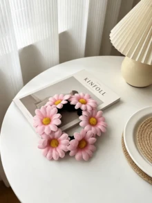 1/4 Peças Scrunchies de Cabelo Girassol, Estilo Havaiano, Acessórios de Cabelo para Praia, Decoração de Festa de Casamento, Boêmio, Adequado para Uso Diário, Fofo e Elegante, Festival, Aniversário - Multicolorido - Visão 11