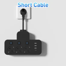 Fast Charging Desktop Charging Station Multi-Port Power Strip Charger 7-In-1 Multifunctional Power Strip With USB USB-A Type-C Ports Independent Switches Multi-Switch Design Travel Adapter Plug For Office Home Use Memorial Day Summer Kickoff - EU E Type Plug(220-240V) - View 13