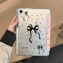 适用于 Redmi Pad2 11 英寸平板电脑的保护套，亚克力背板，三折式平装保护套，适用于 Pad SE 11 英寸 2023 平板电脑，兼容华为 MatePad SE 11 英寸/MatePad 11.5 S 平板电脑，MatePad 保护套，适用于 iPad 第 10 代的保护套，适用于 iPad 第 11 代的保护套 - 無色 - 查看 3