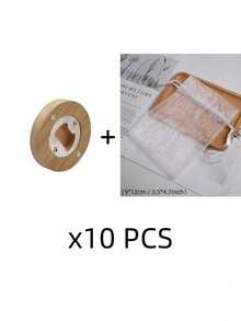 40/20/10個竹製圓形磁性開瓶器 DIY 可客製化、可雕刻、可上漆，打造個性化原創設計，木製冰箱磁鐵，適合婚禮伴手禮、婚禮桌卡、新娘派對、嬰兒洗禮、復活節、聖餐禮、洗禮、生日派對、畢業派對禮物 - 卡其色 - 查看 10