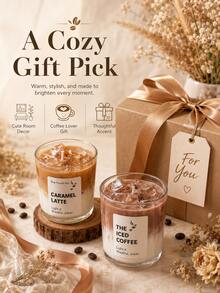 1 cây nến thơm hình cốc cà phê, hương cà phê đá và latte caramel, nến trang trí nhà cửa, phòng ngủ, quà tặng sinh nhật, quà tặng cho người yêu cà phê, quà tặng cho phụ nữ. - Nhiều kiểu dáng - Xem 11