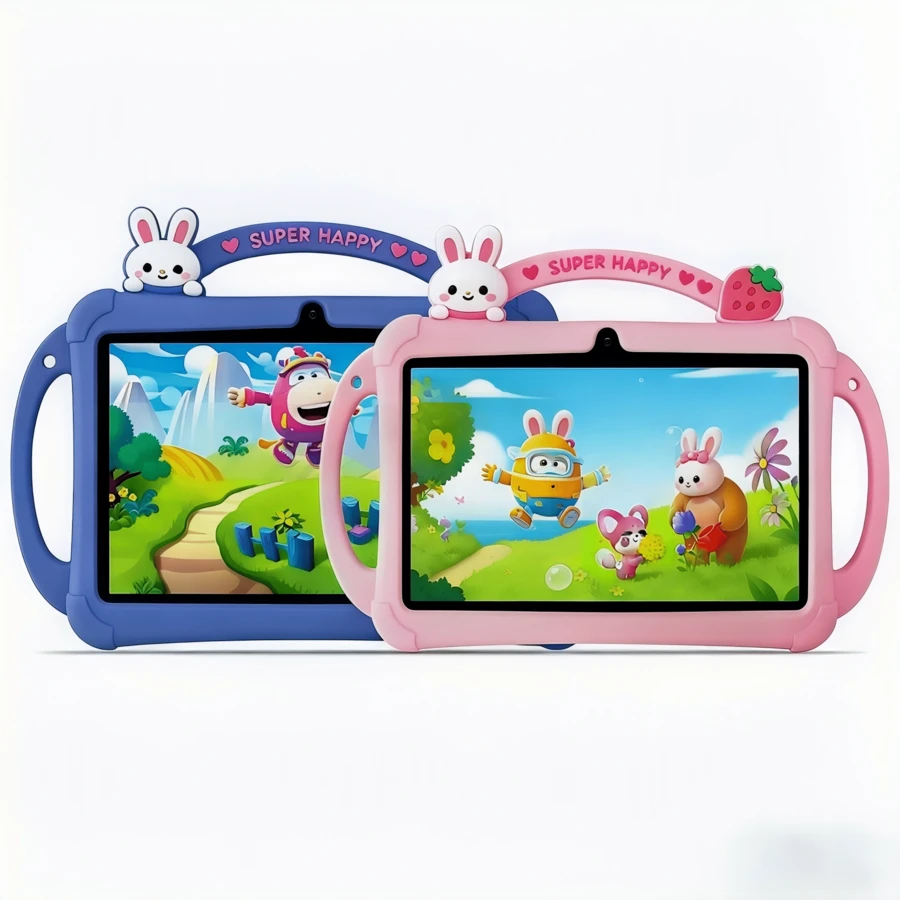 Kids Tablet 7 Inch Android 13/ Unisoc 7731E 4-Core/2GB RAM + 32GB ROM/ 802.11b WIFI 2.4G/1280x600px IPS Resolution Screen / Dual Camera 0.3MP+2.0MP/Parent Control/Pre-Installed APPs/Learning Educational Tablet With Case - 藍色 - 查看 1