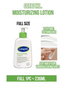 Cetaphil 丝塔芙保湿乳液（大瓶 236ml，小瓶 118ml）——无香型身体及面部乳液，48 小时长效保湿，适用于干性至中性及敏感性肌肤，蕴含牛油果油、维生素 E 和 B5，一周内修复肌肤屏障，低致敏性，不致粉刺，质地轻盈易吸收，经皮肤科医生推荐，适合男女日常护肤，旅行装，馈赠佳品，冬季干燥必备，纯素配方，清洁保湿护肤必备品 - 絲塔芙酪梨倍潤保濕潤膚乳 - 查看 12
