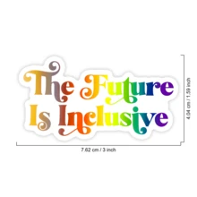 1PC Inclusive Future Quote Vinyl Sticker, Durable Colorful Rainbow Text Decal With Positive Message Design For Laptop, Water Bottle, Journal, Notebook, Planner, Phone Case And Tumbler Decor - Multicolor - View 2