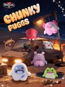 Spin Master Spin Master Fuggler官方搞笑牙齿怪兽毛绒玩具，Q-Bounce巨型系列，可爱怪异的毛绒玩具，创意独特的生日礼物，适合儿童、朋友和情侣 - 彩色 - 查看 4