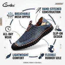 Women's Breathable Mesh Closed Toe Sandals, Slip-On Non-Slip Soft Sole Casual Shoes, Lightweight Summer Outdoor Footwear - 藍色 - 查看 2