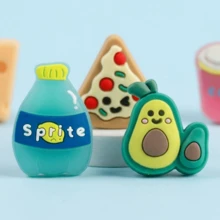 16pcs Cute Dessert & Snack Theme PVC Flip Flop Charms, Ice Cream, Candy, Pizza, Suitable For Various Flip Flops, Sandals And Slippers - Multicolor - View 6