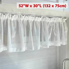 1pc Spring/Summer White Chiffon Breathable Simple Solid Color Table Skirt, Suitable For Home Party, Holiday Celebration, Living Room, Kitchen, Cabinet, Cafe, Restaurant, Daily Decor - White - View 10