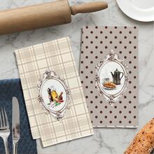 2pcs Vintage Kitchen Utensils, Bread & Coffee Afternoon Tea Pattern Kitchen Towels, Soft Polyester Material Dish Cloths, Suitable For Kitchen Decor, Cleaning, Holiday Party Decoration, Kitchen & Bathroom Essentials, Home Decor, Housewarming Gift - Multicolor - View 8