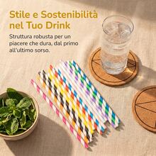 Rainbow Series - New Year Valentine's Day Straws 30pcs/50pcs, Multiple Colors Available, Disposable Paper Straws, Wedding Anniversary Party Decoration, Christmas Decoration, Holiday Supplies - Multicolor - View 9