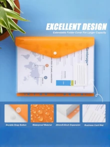 1pc/6pcs/12pcs Binder Pockets 11 Holes Expandable Binder Folders For 2/3/4 Ring Document Pockets With Snaps And Tabs Binders Clear Mixed Pack,Plastic File Bags,For School, Home Office Attendance Travel - Convenient To Carry,Portable Monthly Paper,Back To School - Multicolor - View 7