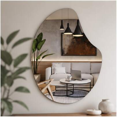 Espelho Para Banheiro Lavabo De Parede Decorativo Super Moderno