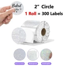 300 nhãn nhiệt tròn trong suốt, nhãn dán nhiệt trực tiếp đa năng dạng cuộn, bền với độ bám dính mạnh, hiển thị rõ ràng, có thể kết hợp nhiều kiểu khác nhau, phù hợp với nhiều mục đích sử dụng. 8 sản phẩm được bán bởi LabelPlus Paper. - Xem 11