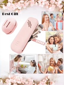2pcs/Set Silicone Makeup Bag & Makeup Sponge Case, Cosmetic Storage Box, Makeup Pouch, Washable Makeup Sponge Storage Box, Travel Silicone Makeup Bag Storage Box, Makeup Brush & Powder Puff Storage Box, Storage Bag, Dust-Proof Multi-Functional Storage Box - Multicolor - View 4